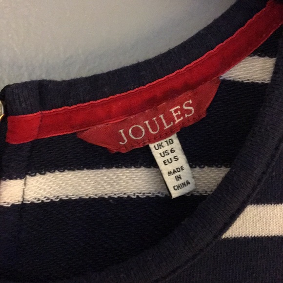 Joules (London) striped dress. Cute waist and pocket details. - Picture 4 of 5
